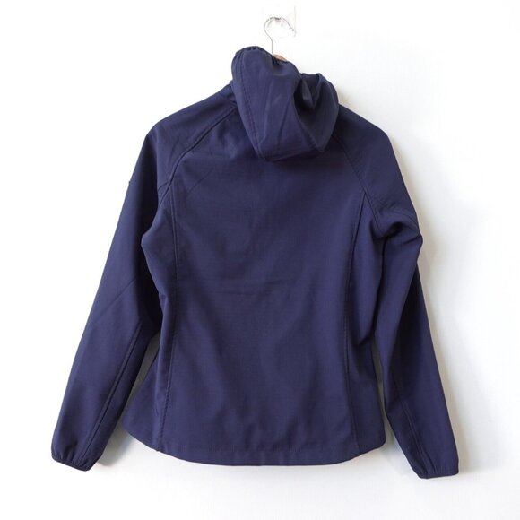 REGATTA Blue Hooded Jacket Women XS Soft Shell Zip Stretch Outdoor Trails Ared - Picture 4 of 15